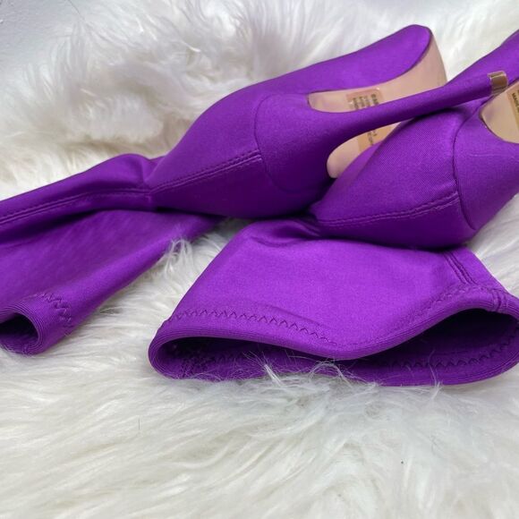 Cape Robbin | pink Lycra Slip on booties 8M 4 1/2” heel, Lexy -1 - Picture 7 of 8